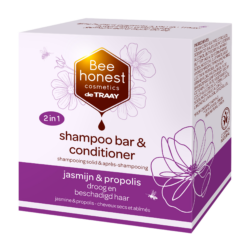 Bee Honest Shampoo bar & conditioner jasmijn & propolis 2in1 80g