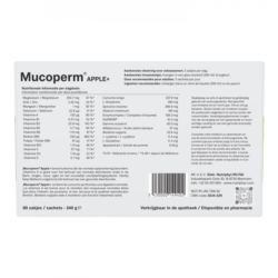 Mucoperm Apple+ -  60 zakjes - spijsvertering - Nutriphyt